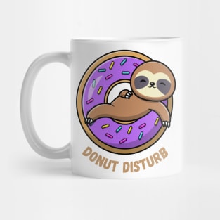 Donut Disturb Sloth Mug